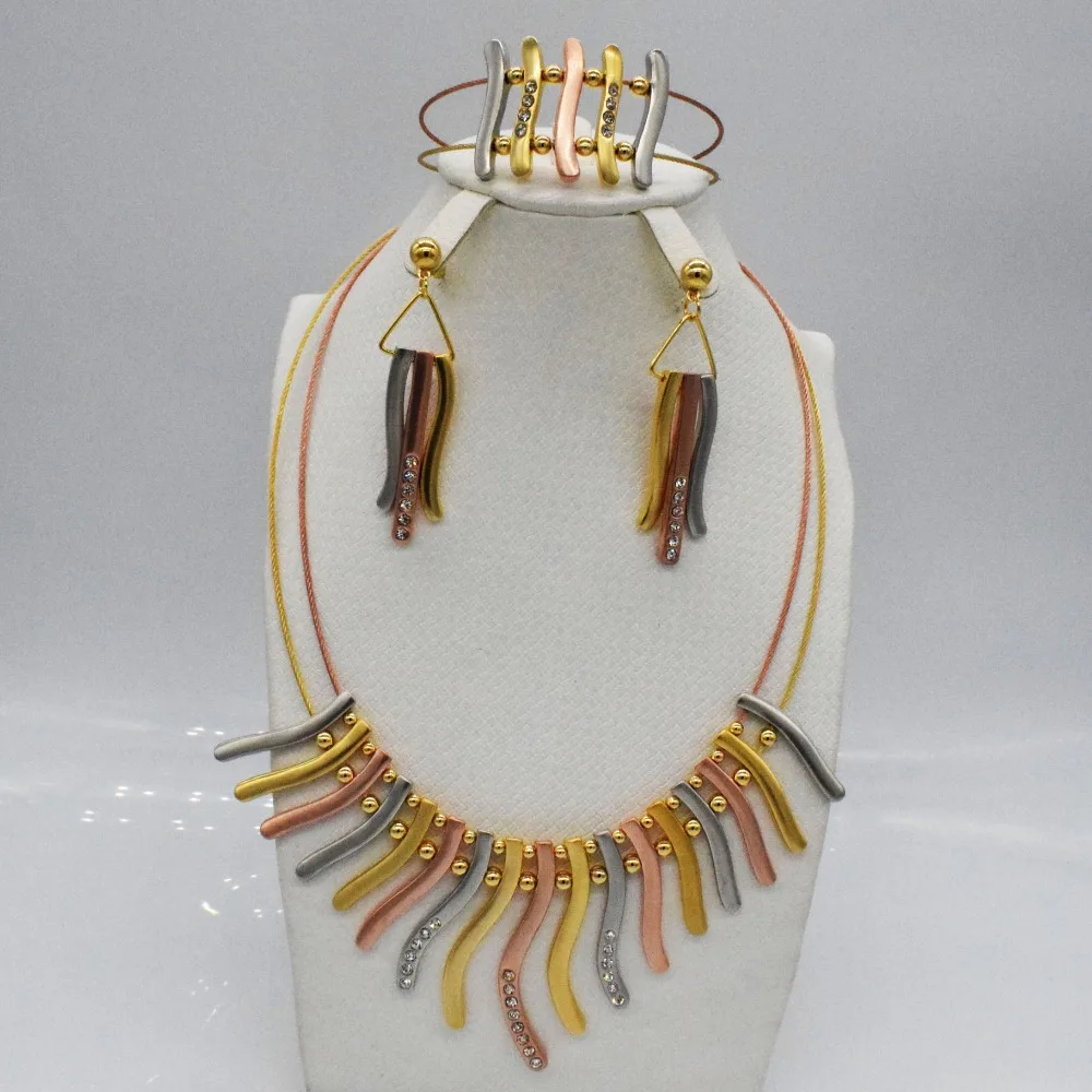 

Fashion jewelry set African Nigeria Dubai gold-color African bead jewelry wedding jewelry set african beads jewelry sets