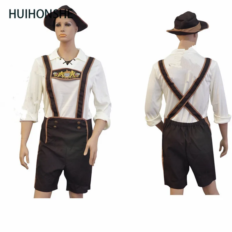 Мужские костюмы Октоберфест размера плюс, Традиционная немецкая Баварская пивная Мужская одежда для костюмированной вечеринки на Хэллоуин