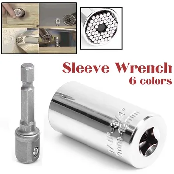 

Hand Tools Universal Torque Wrench Head Set Socket Sleeve 7-19mm Power Drill Ratchet Bushing Spanner Key Magic Multi Function
