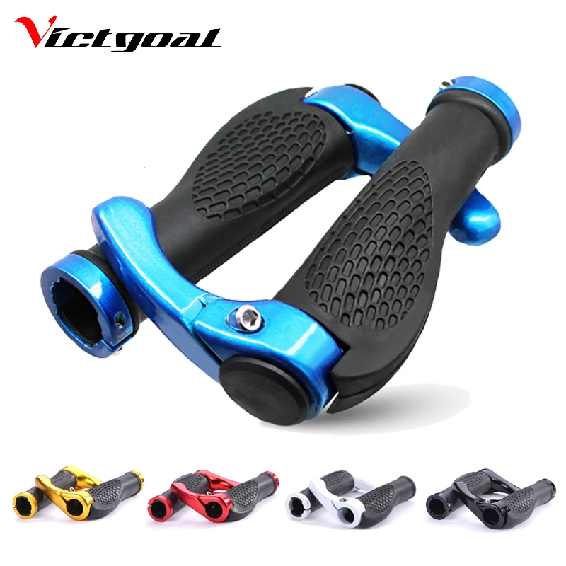 

VICTGOAL Mountain Bike Grips Anti-Skid Rubber MTB Road Bike Handlebar Grips Ergonomics Aluminum Bicycle Handlebar Grips 5 Colors
