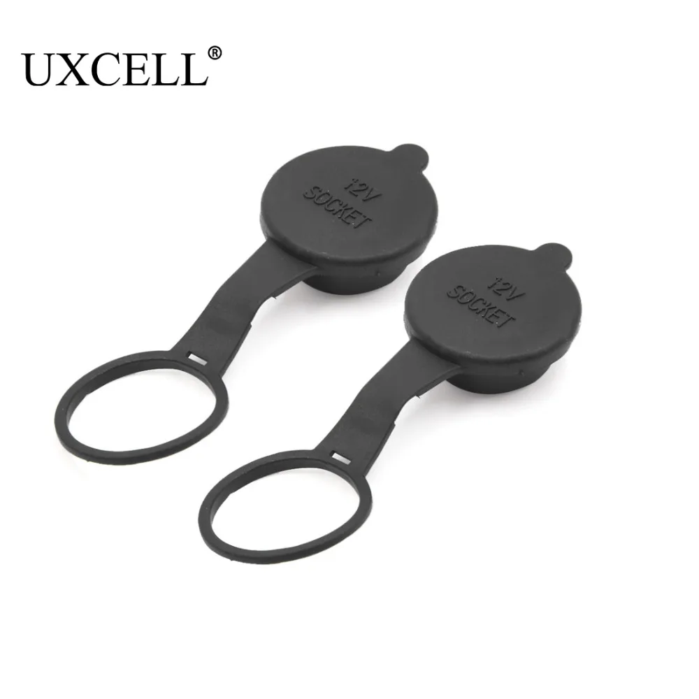 UXCELL 2 шт. резиновая 8,2x3x1,4 см/3," x 1,2" x 0," Черная розетка для автомобильного прикуривателя водонепроницаемая крышка 12 В крышка розетки