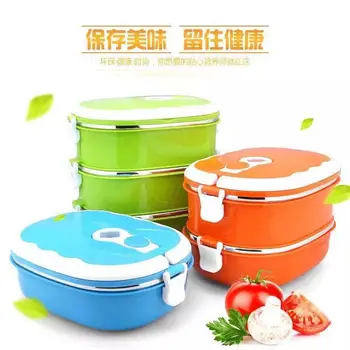 

Fashion Korean Lunch Box Bento Thermos Flask Container for Food Stainless Steel Table Ware Storage Lunch Box for Picnic School