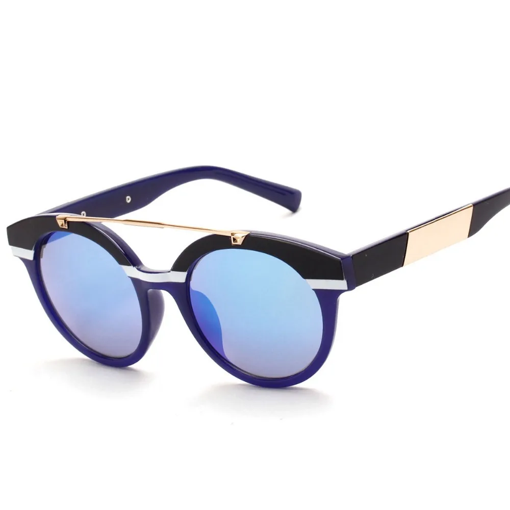 Korean Fashion Style Womens Sunglasses Brand Designer Vintage Round