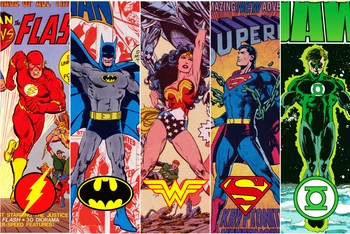 

7x5FT Super Hero Woman Superman Flashman Lantern Custom Photo Studio Background Backdrop Vinyl 220cm x 150cm