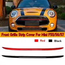 Nova grade dianteira decoração capa listra estilo do carro acessórios para cooper mini cooper f55 f56 f57