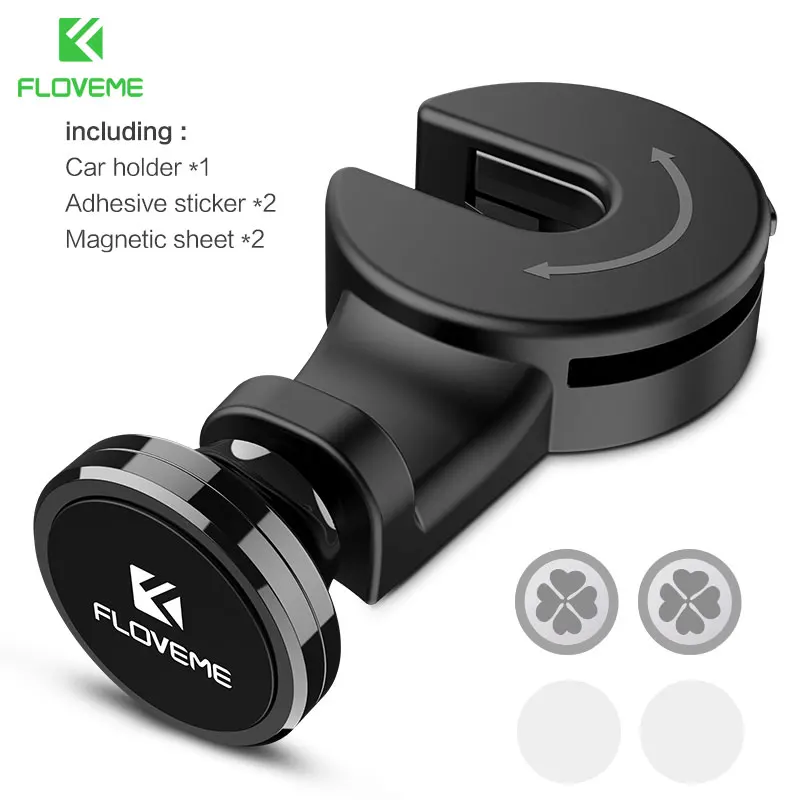 

FLOVEME Magnetic Car Phone Holder Back Seat 360 Rotate Headrest Hook Mount Phone Holder For iPad Tablet Mobile Stand In the Cars