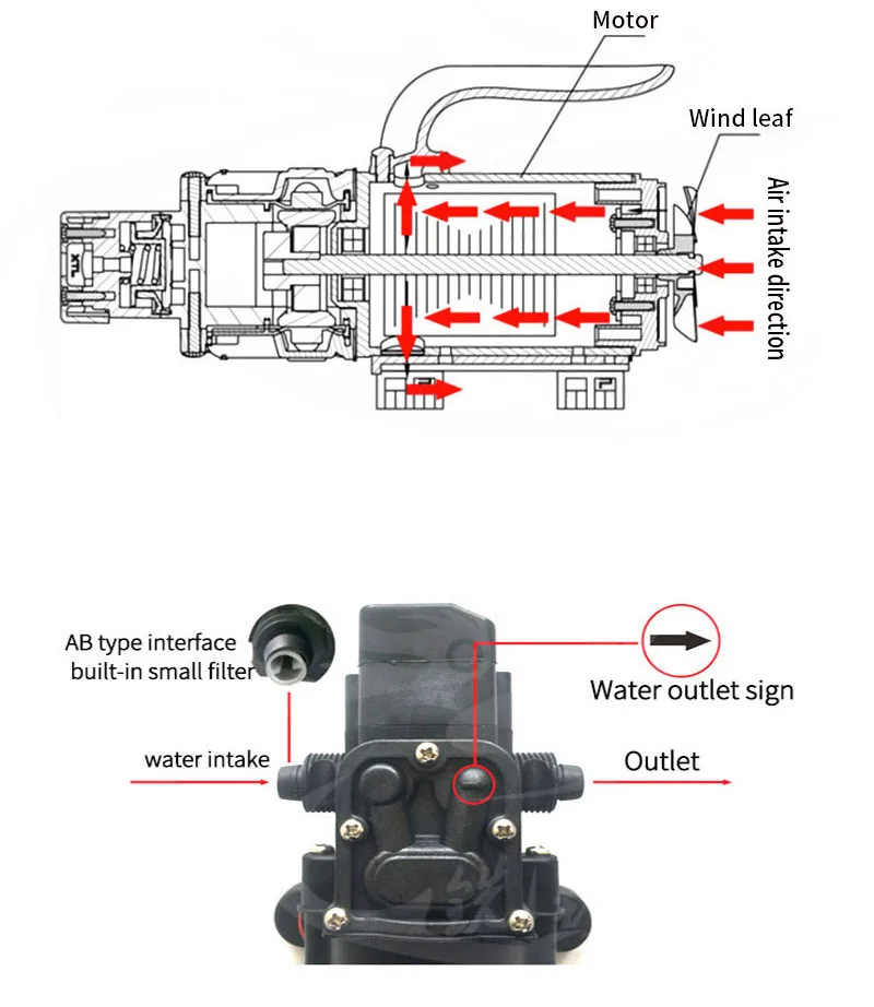 DC 12 В 120 Вт 130PSI 10л/мин сельскохозяйственный Электрический водяной насос черный мембранный распылитель воды высокого давления автомойка