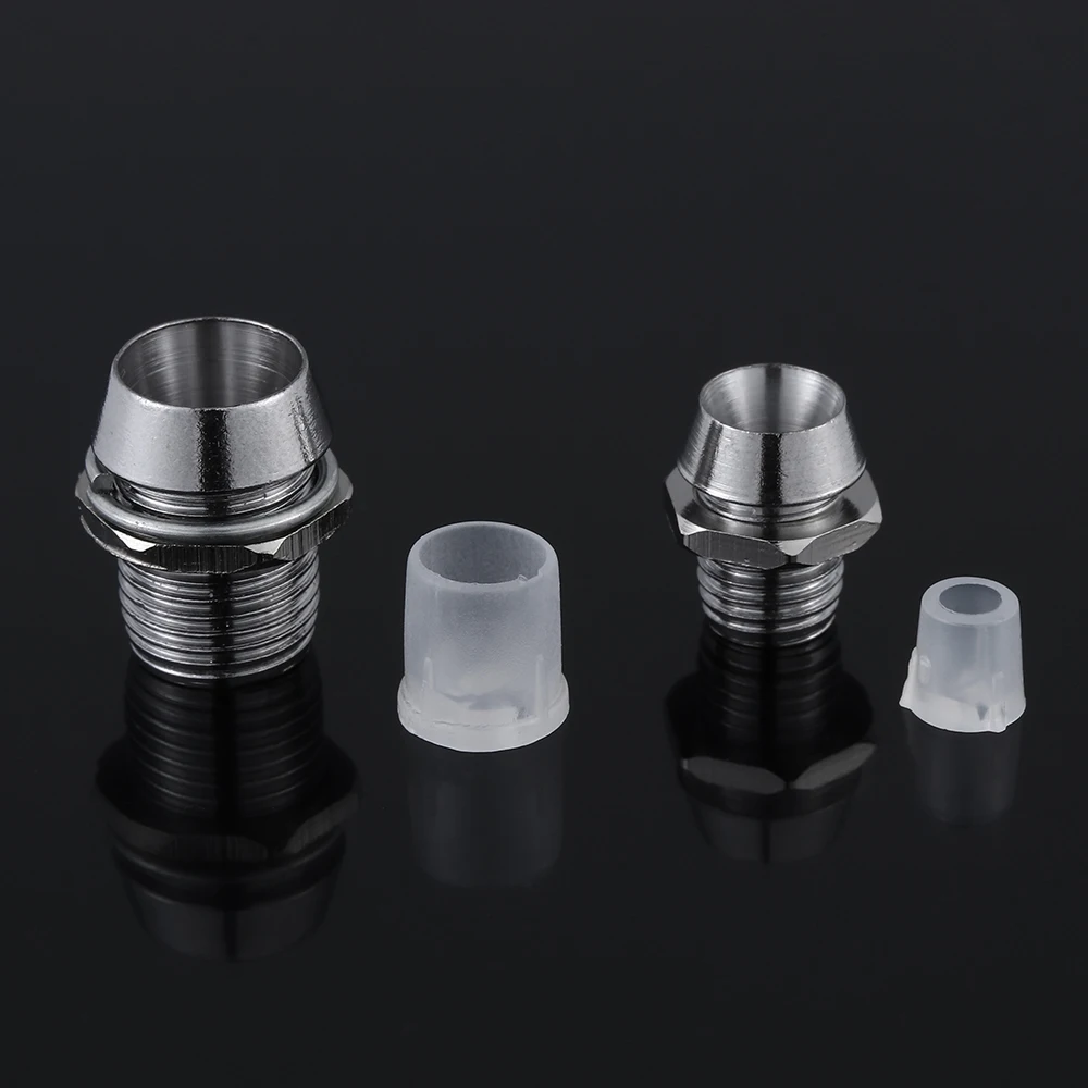 

10pcs 3/5mm LED Emitting Diode Holder Chrome Metal Silver Bezel Holder Round Chrome LED Lamp Base with 10pcs Plastic Cover