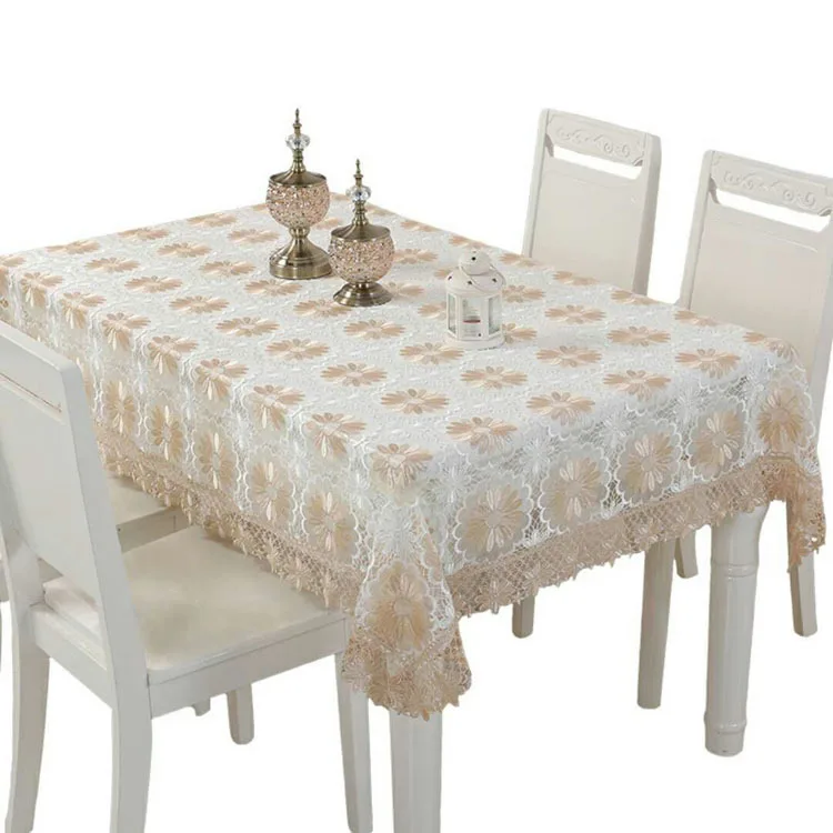 Household Lace Tablecloth Waterproof, Iron-proof, Dust-proof, Dust-free Tablecloth, Teatable Dust-proof Cover Wholesale