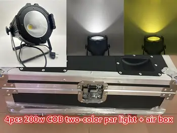 

Flight Case +4pieces / 200W COB high power aluminum shell stage light 200W COB two color cool white warm white Par light