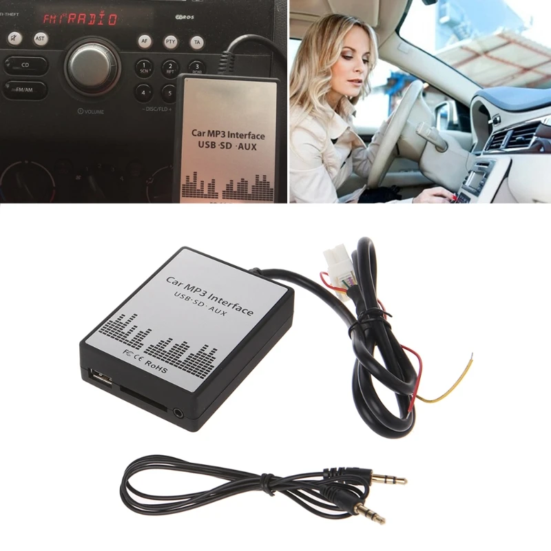 OOTDTY USB SD AUX Автомобильный MP3 музыкальный адаптер CD Changer аудио адаптер для Nissan Almera Maxima Teana Infiniti FX \ EX 4+ 8PIN интерфейс