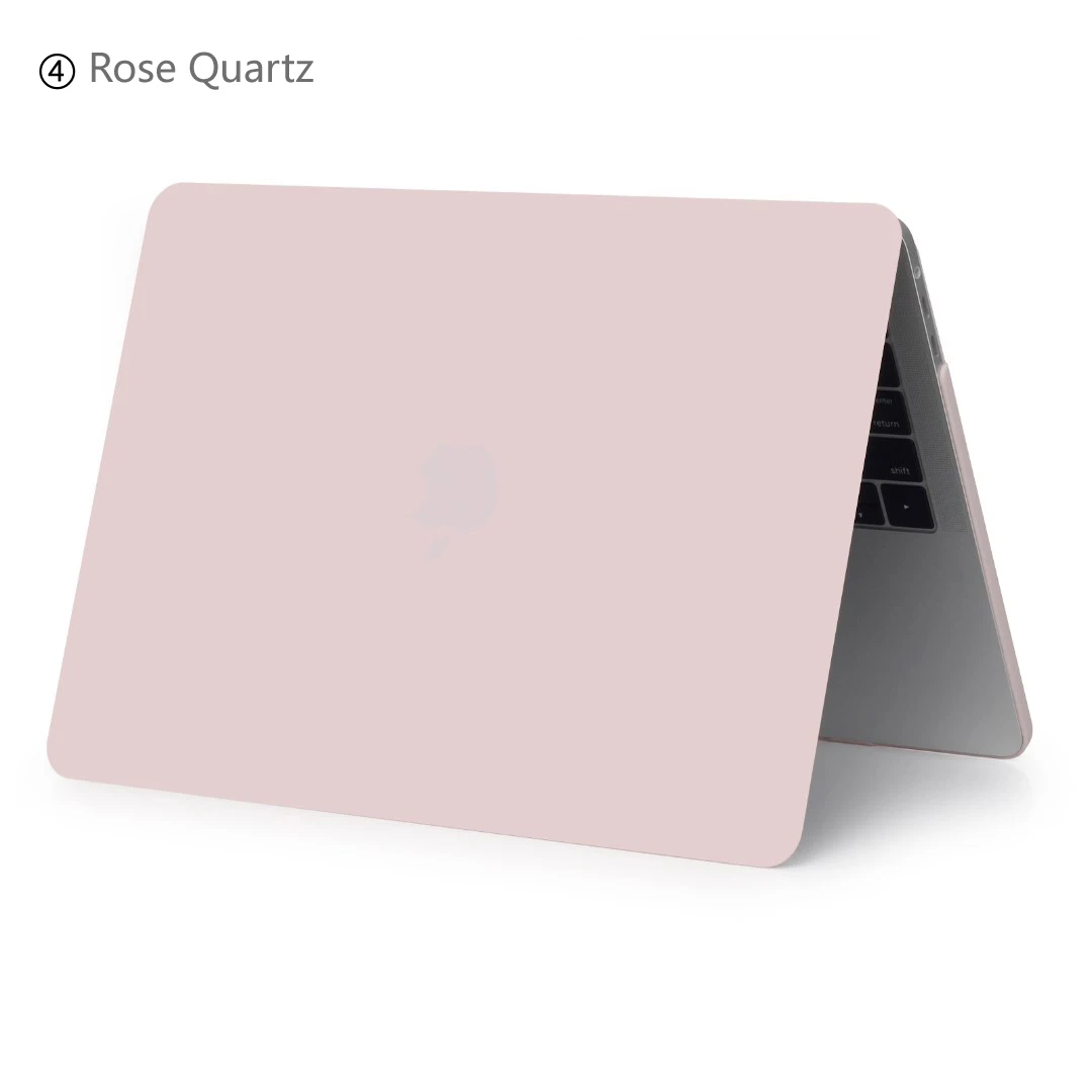 Жесткий матовый чехол для ноутбука Apple MacBook Air 13 11 Pro retina 12 15 для mac book New Pro 13 15 дюймов с сенсорной панелью A1706 - Цвет: Matte New Pink