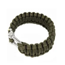 Кемпинг выживания Повседневная Экипировка продукт веревка для зонтика браслет со свистком регулируемая стальная пряжка быстрый релиз безопасности L356OLD