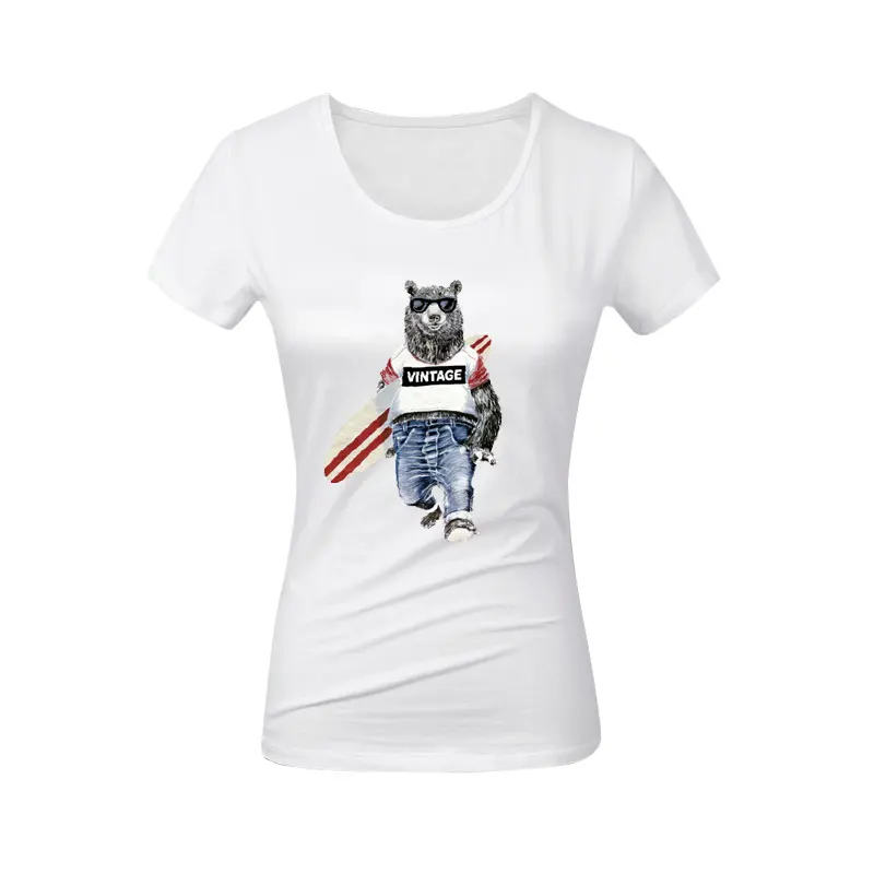 Животные медведь серфинг железные наклейки-заплатки для одежды теплопередача для футболки толстовки diy патч parches termoadhesivos ropa
