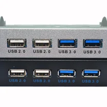 SP для рабочего стола 3,5 дюймов дискеты 20 Pin 4 порта USB 2,0+ USB 3,0 концентратор внутренняя Передняя панель комбинированный кронштейн адаптер