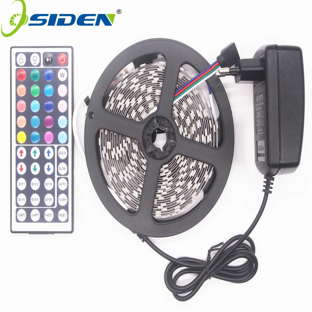 OSIDEN RGB Светодиодная лента 5050 SMD 5 м 300led Водонепроницаемая Диодная 44Key IR контроллер