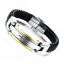 Clássico Homem de Couro Genuíno Pulseiras Envoltório Design de Moda Cruz Homens Jóias Presente 21.5 cm de Comprimento Acessórios PH918