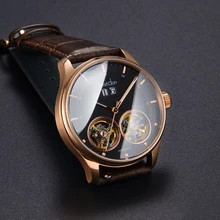 Роскошные часы Bestdon с двойным турбийоном, оригинальные мужские автоматические часы, модные мужские механические наручные часы с кожаным ремешком