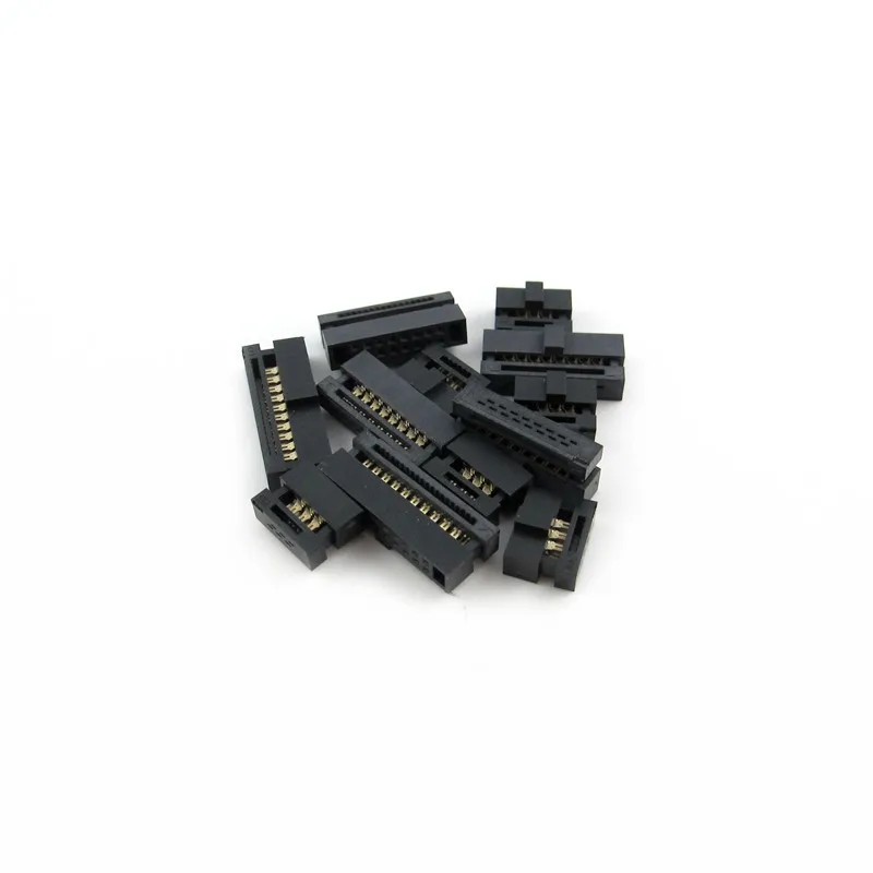 10 шт./лот 1 27 мм Шаг IDC 6P 8 12 14 16 20 24 26 30 34 40 50 Pin FC гнездовой разъем Кабельный