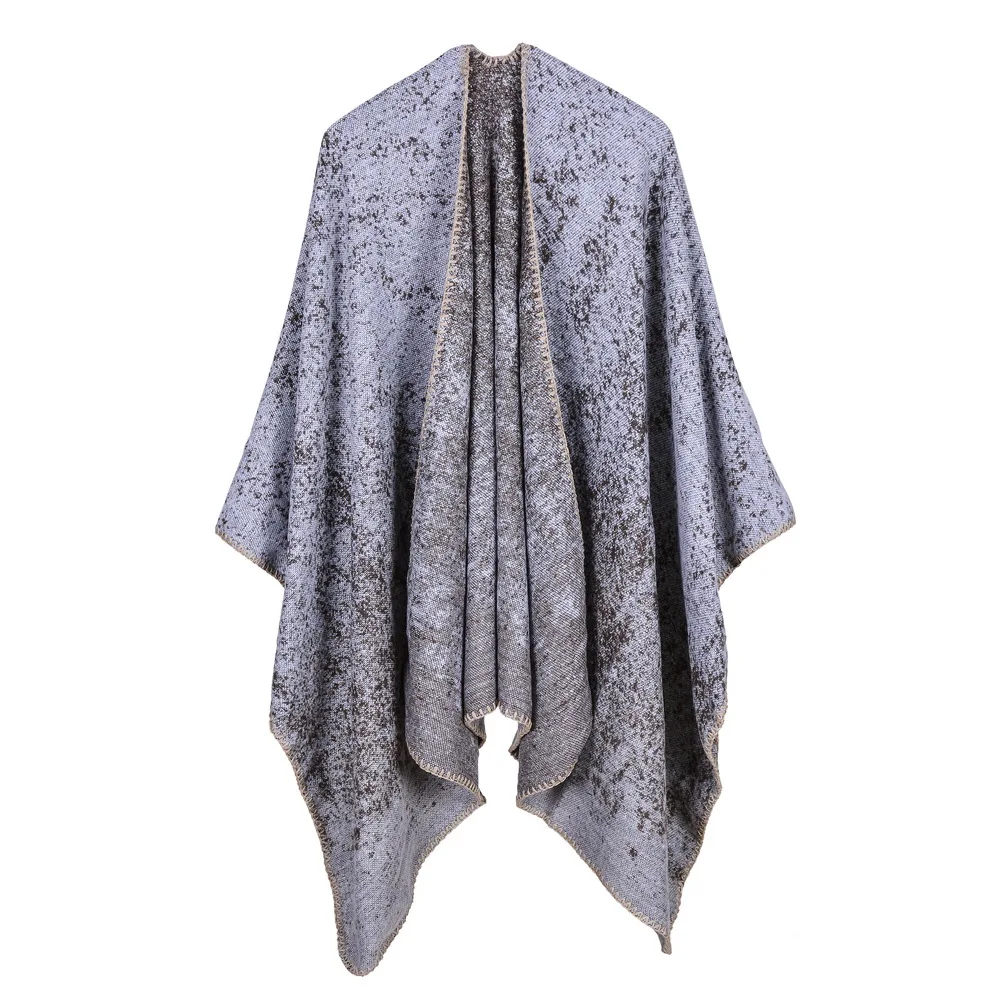 Jinjin.QC Scarves Women Scarf Pashmina Cashmere Ponchos And Capes Top Quality Pashmina for ladies gradient poncho drop shipping