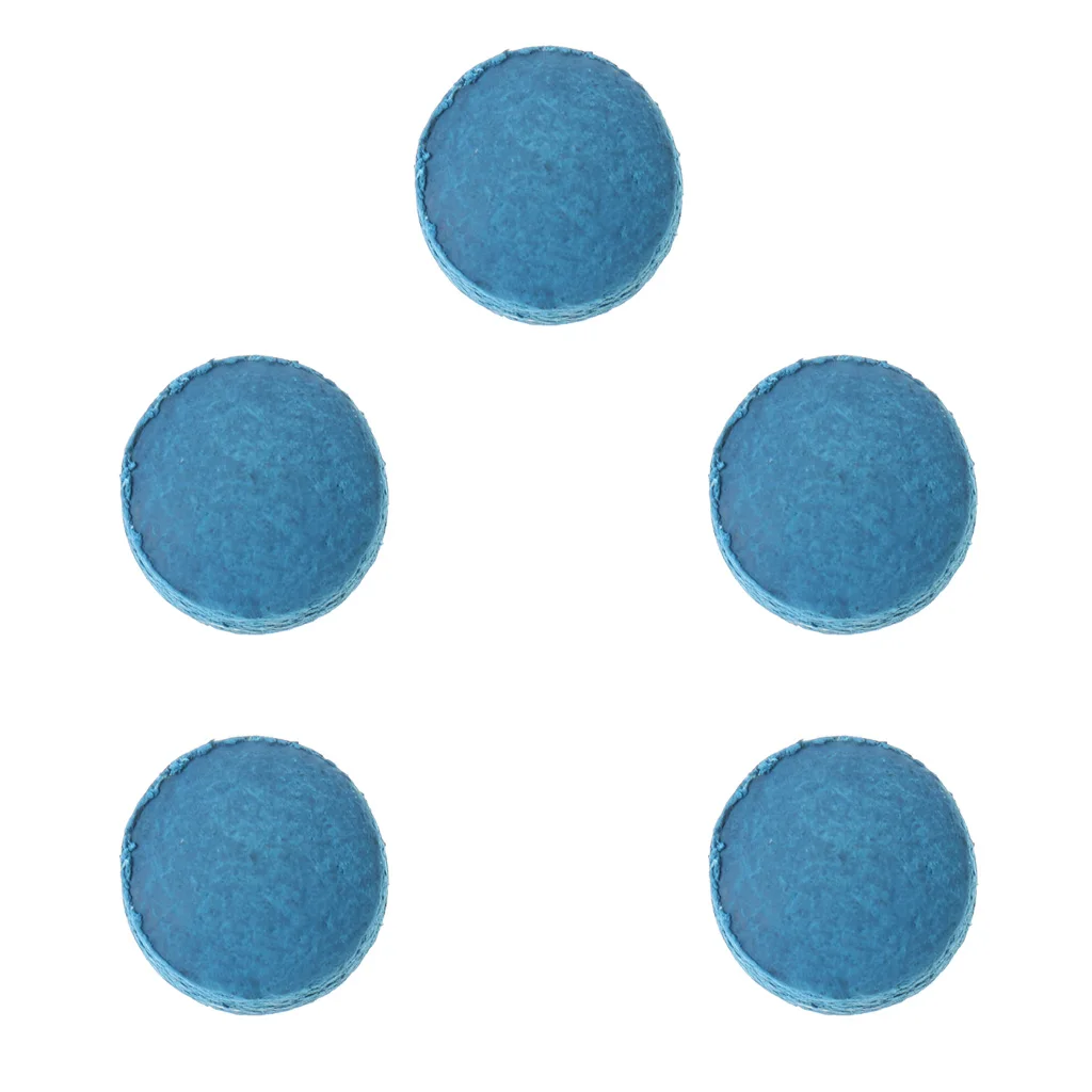 5 Pieces 10mm/0.39inch Blue Diamond Leather Glue-on Snooker Pool Billiard Cue Tips for Indoor Games Snooker Billiard Accessories
