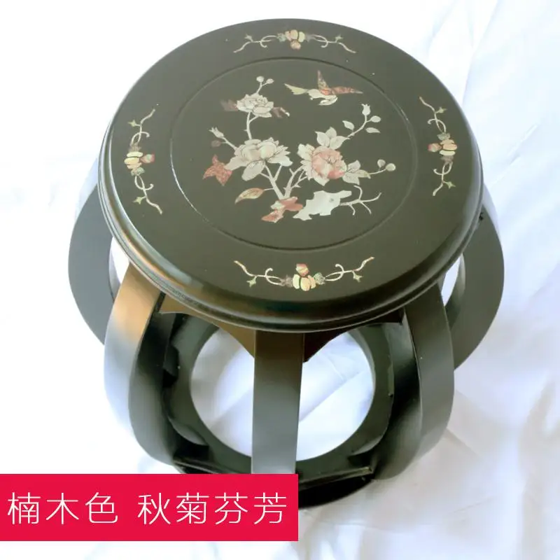 Style 6 Табурет из цельного дерева guzheng, электронный табурет для фортепиано, домашний круглый стул для взрослых, детский табурет - Цвет: Style 6