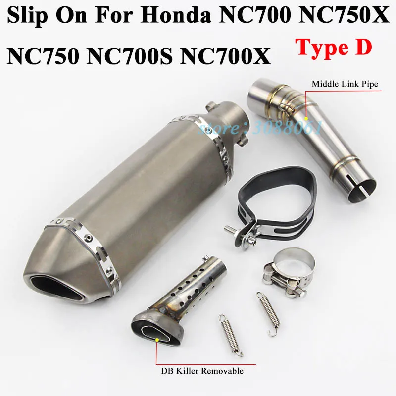 Слипоны для Honda NC700 NC700X NC750 NC750X NC700S мотоцикл Akrapovic выхлопная труба глушитель дБ убийца среднего звенья трубы
