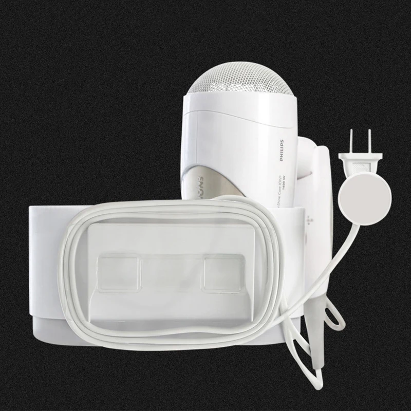 Настенный фен-стойка GUNOT, многофункциональная полка для хранения в ванной, регулируемый держатель для фена, аксессуары для дома и ванной комнаты