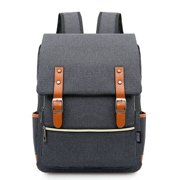 

Fashion Vintage Laptop Backpack Women Canvas Bags Men Oxford Travel Leisure Backpacks Retro Casual Bag School Bags For Teenager