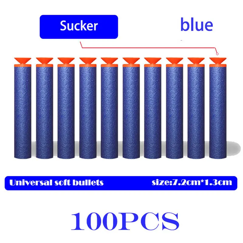 100 шт. мягкая полая круглая головка и присоска, запасная игрушка дартс, пули для Nerf серии EVA, военные Подарочные игрушки для детей