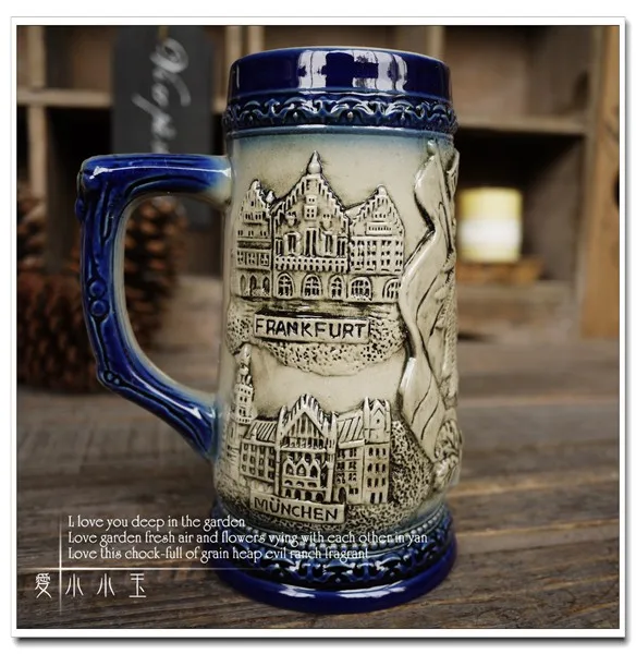 High Quality Ceramic German Beer Mug Brussels Berlin Hand Painted Mugs