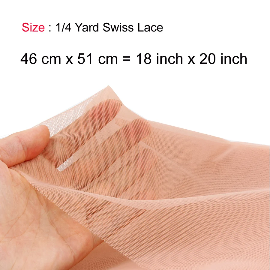 Alileader Invisible Lace Wig Making 1/4 Yard Swiss Lace Net For Making Lace Wig Hairnet Accessories Weaving Cap Tools Hair Net