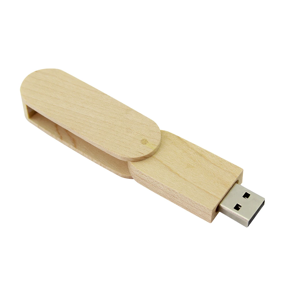 wooden ellipse usb flash drive