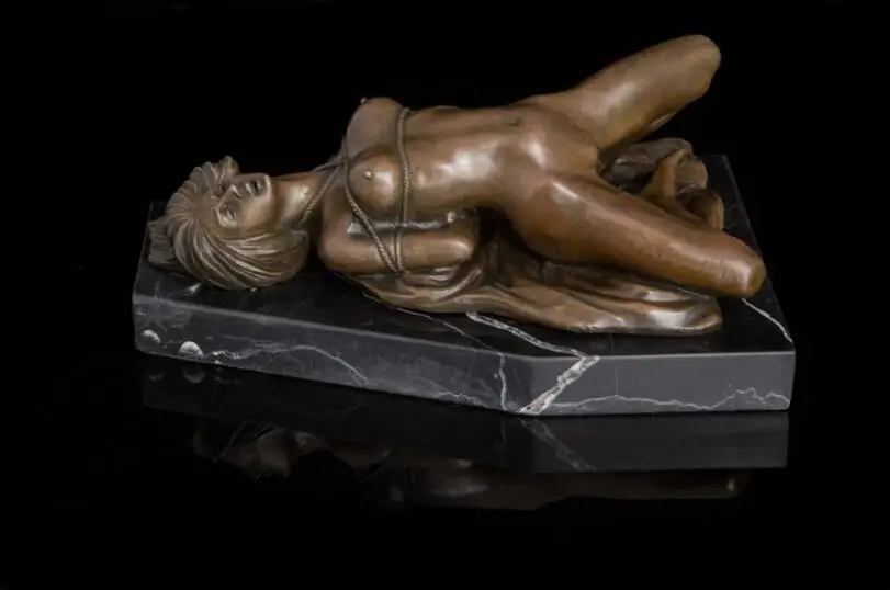 

4.8" European style Copper Sculpture Body Art crafts home decor ornament