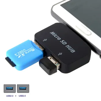 

CY Chenyang Dual Ports USB 2.0 Hub Micro USB 5Pin OTG Adapter for Cell Phone & Tablet