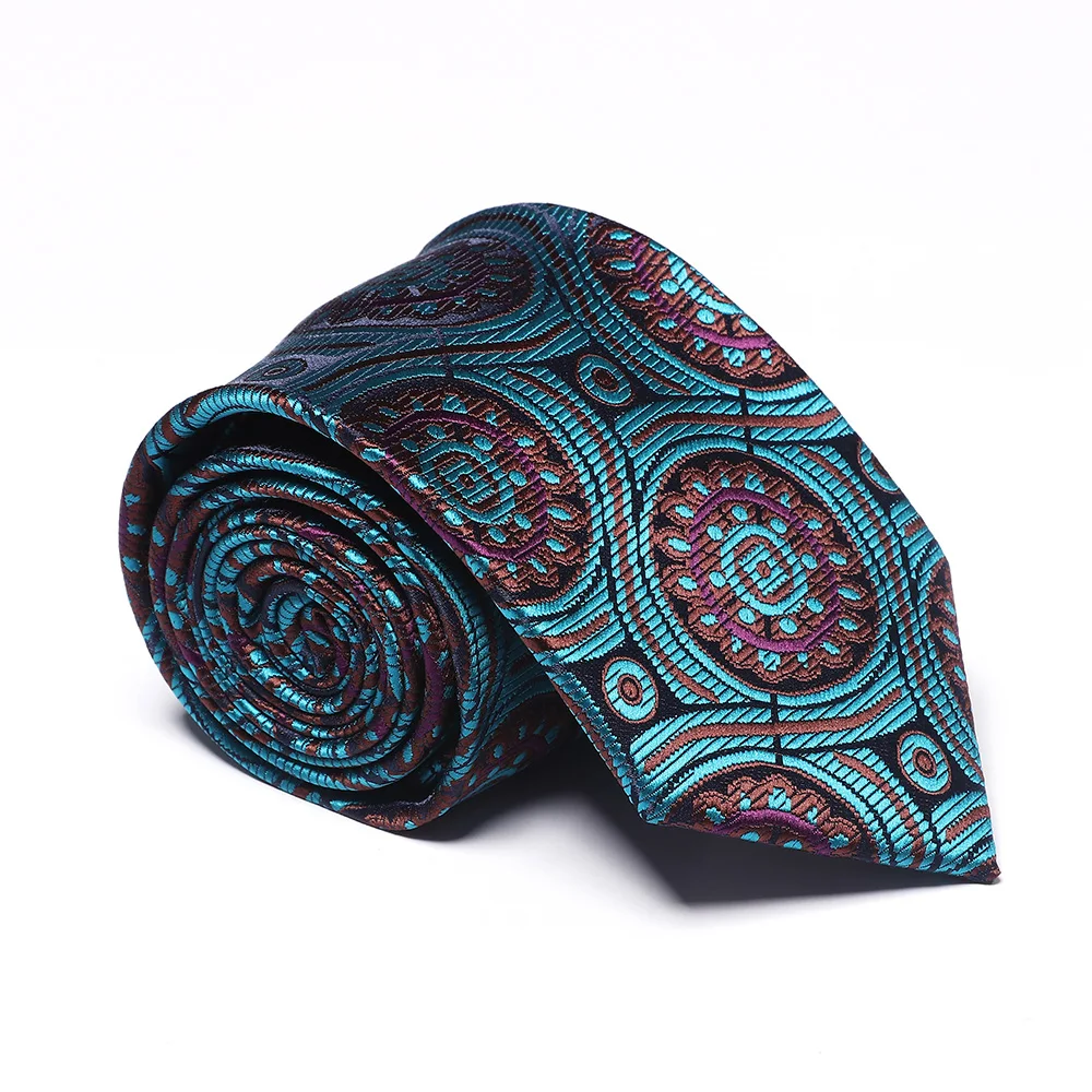 Модные Для Мужчин's Бизнес галстук темно-зеленый круг узор Для мужчин галстук универсальные стильные краткое Chic Дизайн удобные галстук