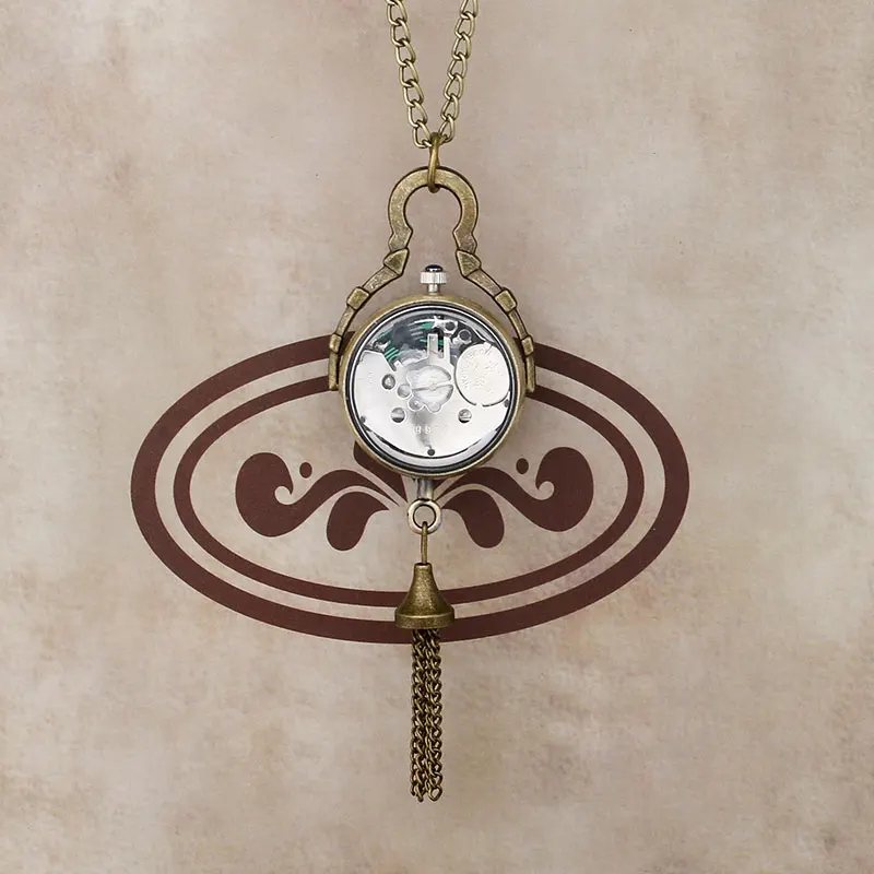 Античный небольшой Размеры круглый шар черный кварц карманные часы стимпанк брелок часы Для мужчин Для женщин подарок на день рождения