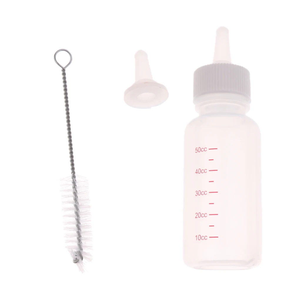 50ml Soft Dog Cat Baby Silicone Gel Nipple Pacifier Pet Milk Bottle Feeding Tool