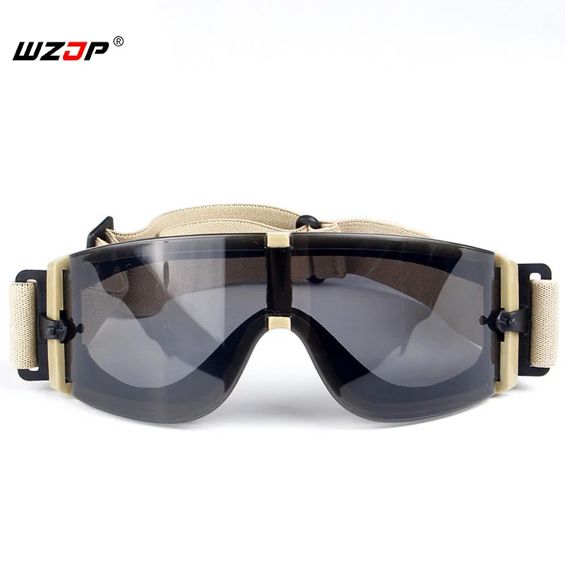WZJP X800 очки страйкбол Paintbal gear тактические Защитные очки для охоты на открытом воздухе Военные защитные очки для стрельбы 3 объектива