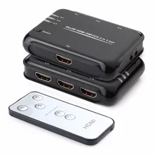 HDMI переключатель, 3 порта HDMI Switch3x1 с пультом дистанционного управления и адаптером питания переменного тока, переключатели HDMI Sup порт s 4 K, 1080 P, 3D