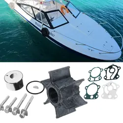 МОРСКОЙ лодочный водяной насос крыльчатка Ремонтный комплект для Yamaha 60-90HP 692-W0078-02-00 резина + металлический диаметр 58 мм 6 лезвий лодка
