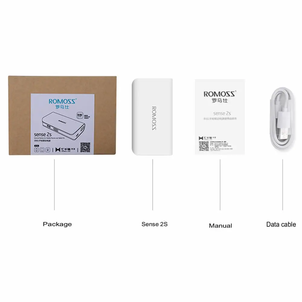 ROMOSS 5000 SENSE2S power Bank sense 2s 5000mAh внешний аккумулятор для iphoneX iosx xiaomi зарядное
