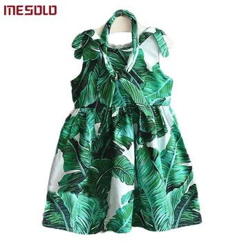 

MESOLO American socialite summer wear hoop children's clothing wholesale D5345 printing princess dress delivered of the girls