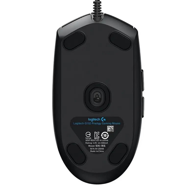 Logitech G102 USB игровой Мышь 8000 Точек на дюйм макро 6 механическими кнопками RGB проводной игровой Мышь обе руки мыши для PC Gamer