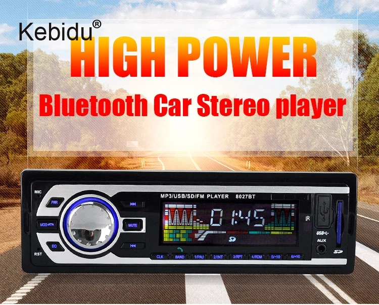 Автомагнитола kebidu 1Din FM Bluetooth mp3 плеер громкая связь MP3 музыкальный поддержка