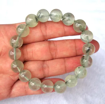 

Free Shipping Natural Prehnite Round 12mm Beads Stretch Bracelet Women Jewelry Accessories Weddings Parties Birthday Gift