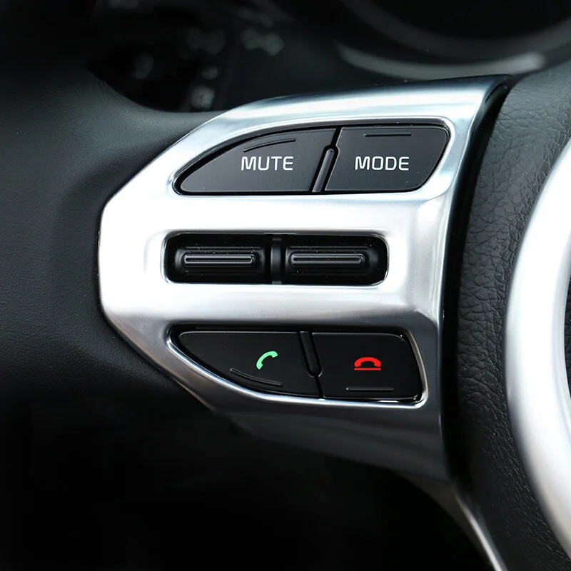 For-KIA-Stonic-2017-ABS-Matte-Car-Steering-wheel-Button-frame-Cover-Trim-internal-auto-accessories (2)