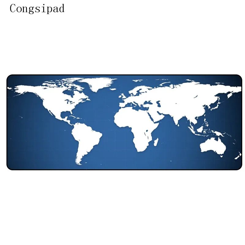  Congsipad New World Map Speed Locking Edge Large Natural Rubber Mouse Pad Waterproof Game Desk Mous