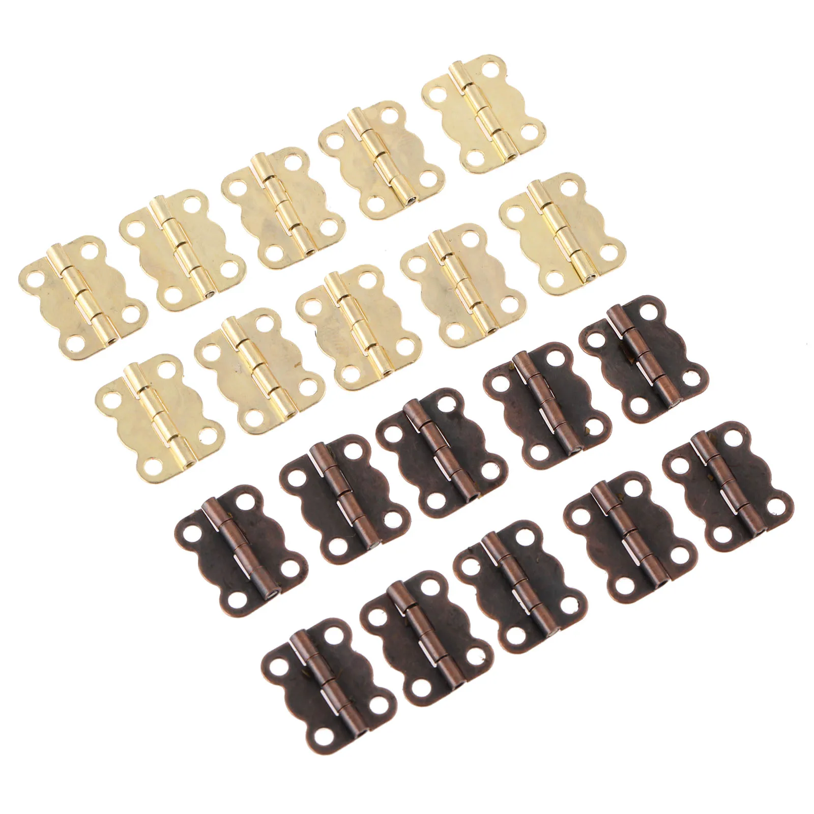 10Pcs Antique Furniture Hinges for Jewelry Boxes Small