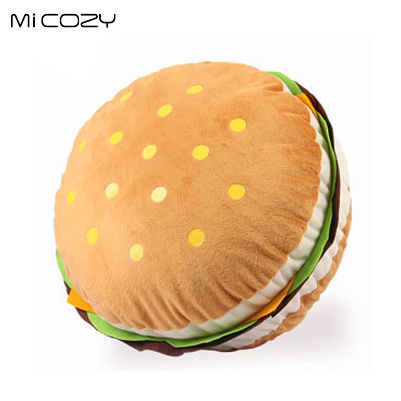 

personality decorative cushion creative hamburger simulation cushion 40x40cm fluffy cushion